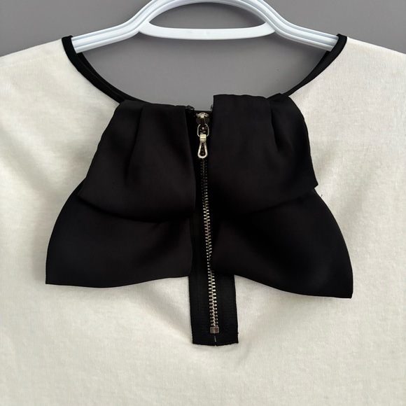 Ann Taylor Petite Small White and Black Cotton Short Sleeve Tee - Picture 5 of 11